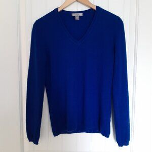 Charter Club 2-Ply Cashmere V-Neck Sweater Blue Size S